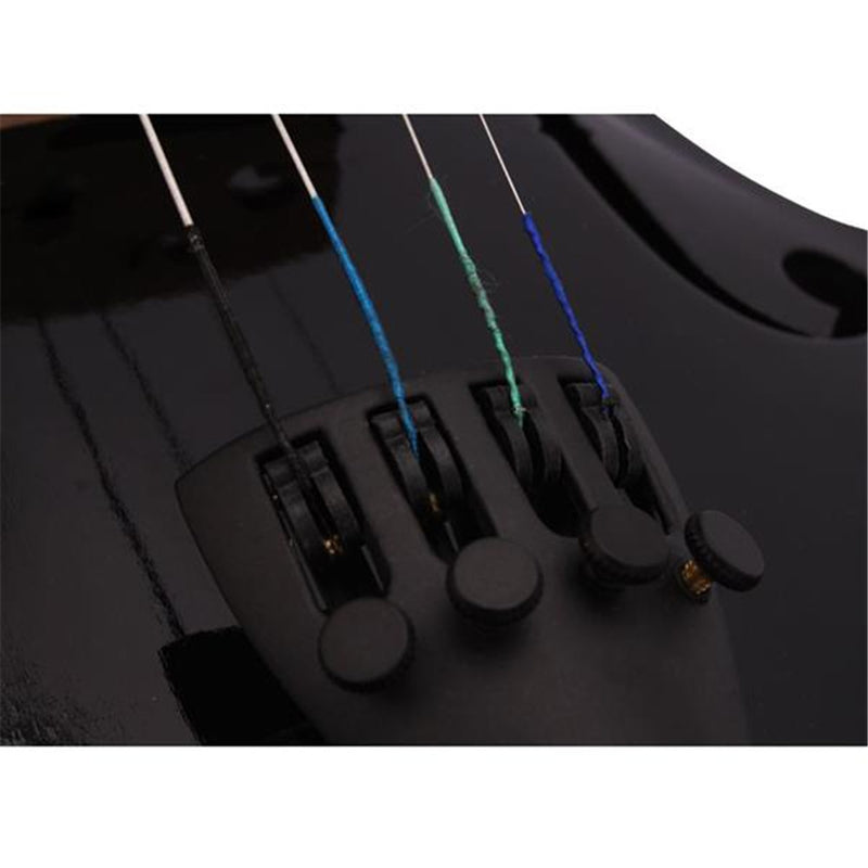 GAOMON 1 Set Pine 4/4 Solid Wood Acoustic Violin Case Bow Rosin Black