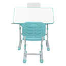 GAOMON Kids Desk Chair Set 80cm Hand-operated Lifting Table Top Blue Green