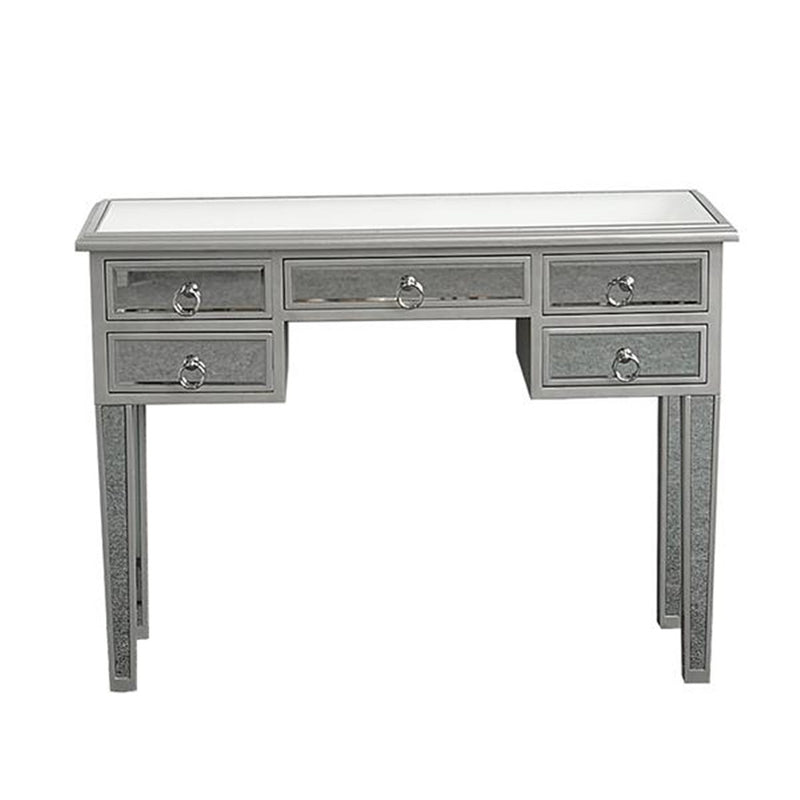 GAOMON Mirrored Desk Vanity Table With 5 Drawers For Home Bedroom Storage