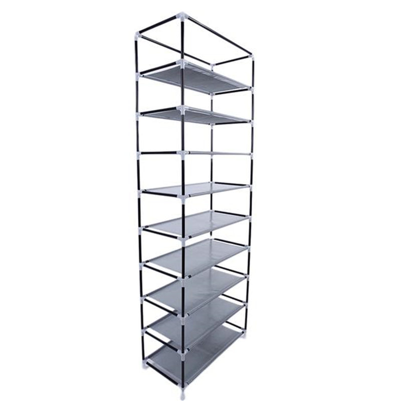 GAOMON 10-tiers Shoe Rack Closet Shoe Storage Cabinet Organizer Brown