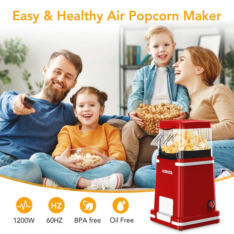 GAOMON Popcorn Maker PA1 No-Oil 2 Minutes Popcorn Machine