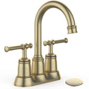 GAOMON Classical Bathroom Faucets for Sink 2 Holes 3 Holes Brushed Gold