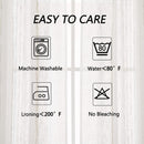 GAOMON 52"W Sheer Curtains for Living Room Bedroom Beige 52"W x54"L