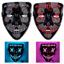 GAOMON Halloween 2pcs LED Mask Scary Mask Blue Pink