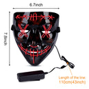 GAOMON Halloween 2pcs LED Mask Scary Mask Blue Pink