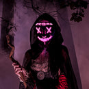 GAOMON Halloween 2pcs LED Mask Scary Mask Blue Pink