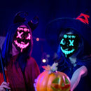 GAOMON Halloween 2pcs LED Mask Scary Mask Blue Pink