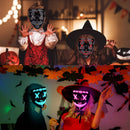 GAOMON Halloween 2pcs LED Mask Scary Mask Blue Pink