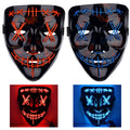 GAOMON Halloween 2pcs LED Mask Scary Mask Blue Red