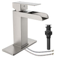 GAOMON Waterfull Single Handle Bathroom Faucet Brushed Nickel Short Handle Pull