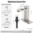 GAOMON Brushed Nickel Bathroom Sink Faucet for 1 or 3 Holes Modern Single Handle Bathroom Faucet