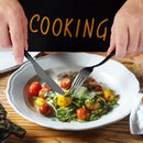 GAOMON 20 Piece Stainless Steel Kitchen Flatware Set - Black