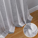 GAOMON 52 inches W Sheer Curtains for Living Room Bedroom Dark Grey 52 inches W x95 inches L