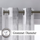 GAOMON 52 inches W Sheer Curtains for Living Room Bedroom Dark Grey 52 inches W x95 inches L