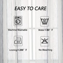 GAOMON 52 inches W Sheer Curtains for Living Room Bedroom Dark Grey 52 inches W x95 inches L