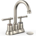 GAOMON 4 inch Classical Bathroom Faucets for Sink 2 Holes 3 Holes Brushed Nickel