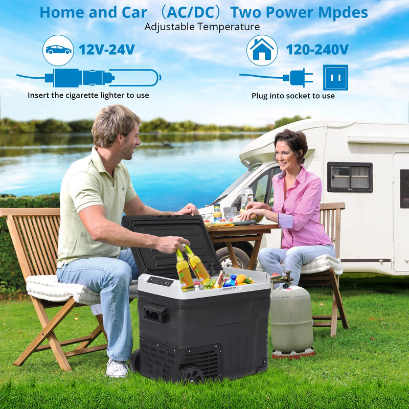 GAOMON 12V Refrigerator 53Quarts 50L RV Car Refrigerator Portable Refrigerator Freezer