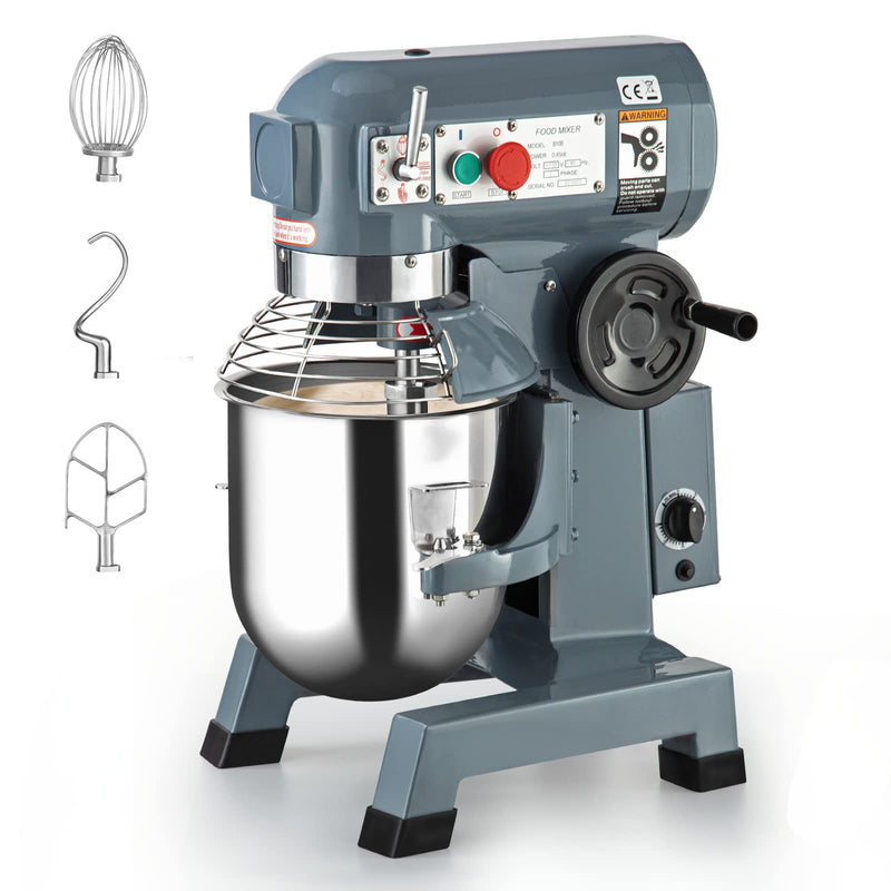GAOMON Commercial Food Mixer 15Qt 3 Speed With Stainless Steel Bowl Dough Hooks Whisk Beater Stand Mixer