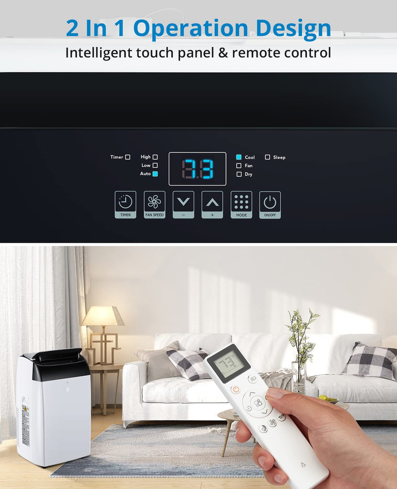GAOMON Portable Air Conditioner 14000 BTU Air Conditioners 3 IN 1 Quiet AC Unit