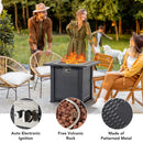 GAOMON 28 Inch Propane Fire Pit Table 50000BTU Rectangle Fire Table With Cover