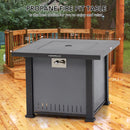 GAOMON 32 Inch Propane Fire Pit Table 50000BTU Rectangle Fire Table