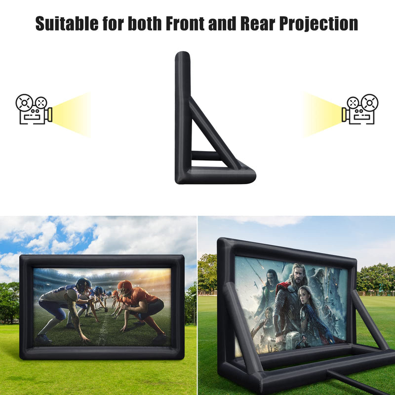 GAOMON 20FT Inflatable Projector Screen Portable Blow Up Outside Projector Screen Front & Rear Projection