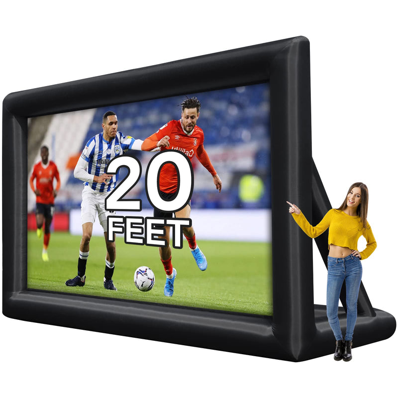 GAOMON 20FT Inflatable Projector Screen Portable Blow Up Outside Projector Screen Front & Rear Projection