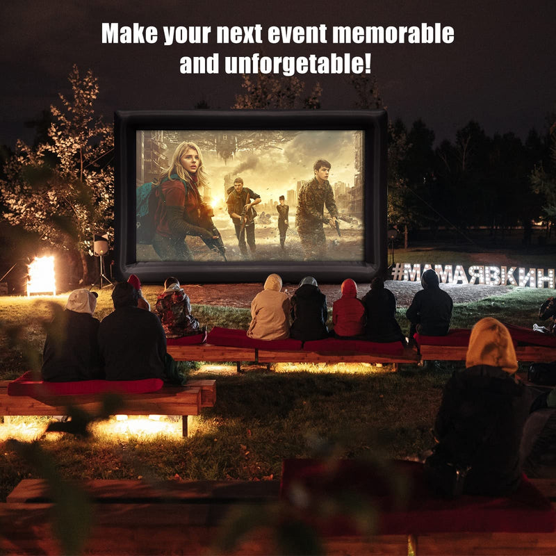 GAOMON 20FT Inflatable Projector Screen Portable Blow Up Outside Projector Screen Front & Rear Projection