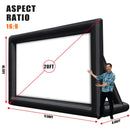GAOMON 20FT Inflatable Projector Screen Portable Blow Up Outside Projector Screen Front & Rear Projection
