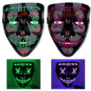 GAOMON Halloween 2pcs LED Mask Scary Mask Green Purple