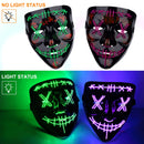 GAOMON Halloween 2pcs LED Mask Scary Mask Green Purple