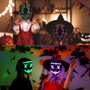 GAOMON Halloween 2pcs LED Mask Scary Mask Green Purple