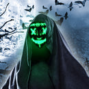 GAOMON Halloween 2pcs LED Mask Scary Mask Green Purple