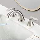 GAOMON Bathroom Faucet 8 Inch Bathroom Faucets for Sink 3 Hole Widespread Brushed Nickel Bathroom Faucet