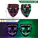 GAOMON Halloween Mask 2 colors Scary LED Mask for Halloween Cosplay Costume