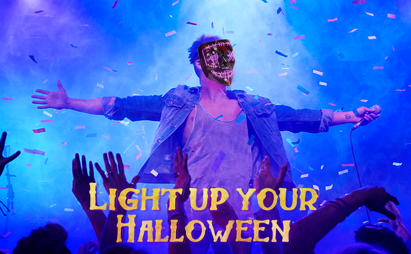 GAOMON Halloween Mask 2 colors Scary LED Mask for Halloween Cosplay Costume