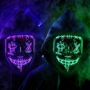 GAOMON Halloween Mask 2 colors Scary LED Mask for Halloween Cosplay Costume