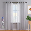 GAOMON 52 inches W Sheer Curtains for Living Room Bedroom Light Gray 52 inches W x95 inches L