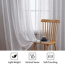 GAOMON 52 inches W Sheer Curtains for Living Room Bedroom Light Gray 52 inches W x54 inches L
