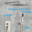 GAOMON Shower System Shower Faucet Set Bathroom 12 Inch Rain Shower Head