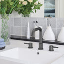 GAOMON Matte Black Widespread Bathroom Faucets for Sink 3 Hole 8 Inch 2 Handle Faucet Matte Black