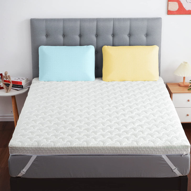 GAOMON Mattress Topper Medium Firm Memory Foam 4-Inch Triple Layer Bed Topper - Full