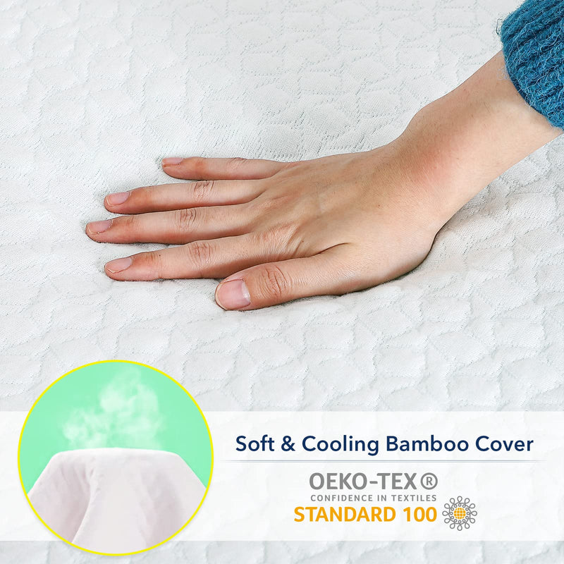 GAOMON Mattress Topper Full 3 Inch Green Tea Egg Crate Memory Foam Mattress Topper