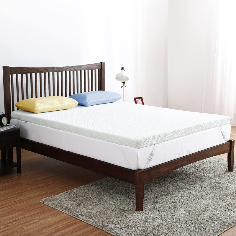 GAOMON Mattress Topper Full XL 2 Inch Green Tea Egg Crate Memory Foam Mattress Topper