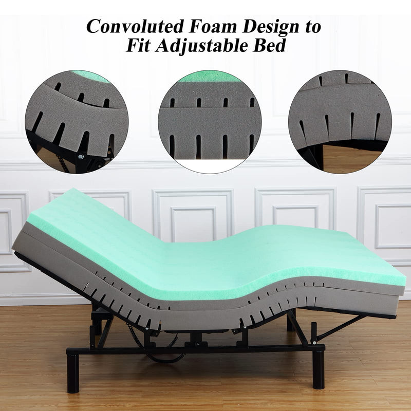 GAOMON 8-Inch Twin Size Mattress Dual Layers Memory Foam Mattress Convoluted Foam Mattress