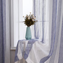 GAOMON 52 inches W Sheer Curtains for Living Room Bedroom Navy Blue 52 inches W x63 inches L