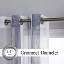 GAOMON 52 inches W Sheer Curtains for Living Room Bedroom Navy Blue 52 inches W x63 inches L