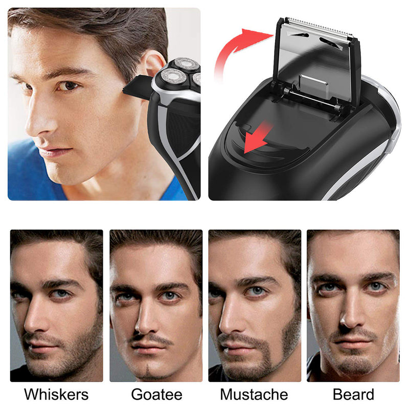 GAOMON Max-T Men Electric Razor Detachable Quick Rechargeable Wet Dry Rotary Shaver