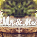 GAOMON Mr and Mrs Wood Sign Exquisite Big Size for Wedding Sweetheart Table Decorations White