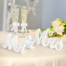 GAOMON Wood Letters Mr Mrs Wedding Props Party Decoration White